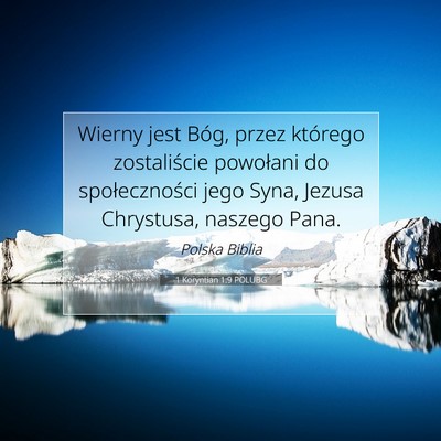 1 Koryntian 1:9 POLUBG Obraz Wersetu Biblijnego