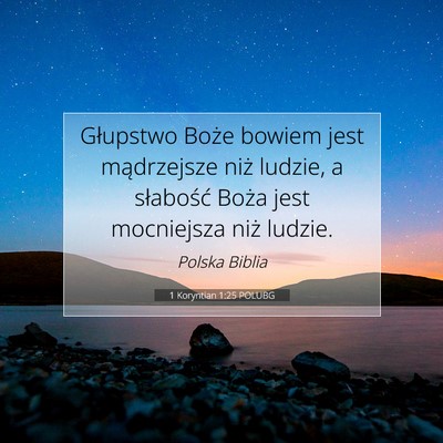 1 Koryntian 1:25 Werset Biblijny Wyjaśniony