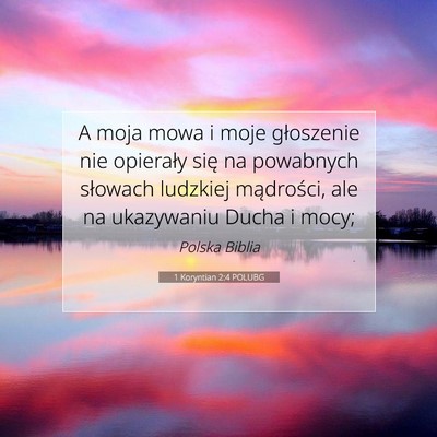 1 Koryntian 2:4 POLUBG Obraz Wersetu Biblijnego
