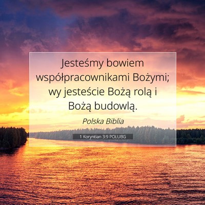1 Koryntian 3:9 POLUBG Obraz Wersetu Biblijnego
