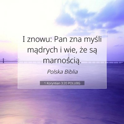 1 Koryntian 3:20 POLUBG Obraz Wersetu Biblijnego
