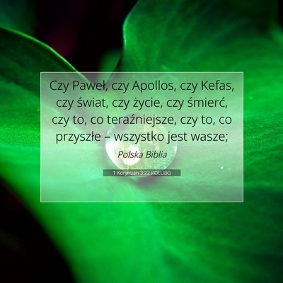 1 Koryntian 3:22 POLUBG Obraz Wersetu Biblijnego