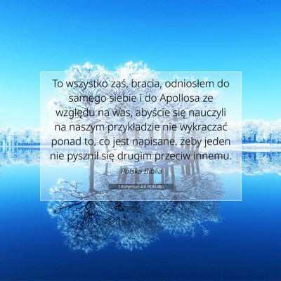 1 Koryntian 4:6 POLUBG Obraz Wersetu Biblijnego