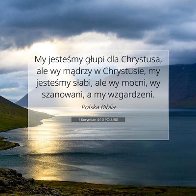 1 Koryntian 4:10 POLUBG Obraz Wersetu Biblijnego