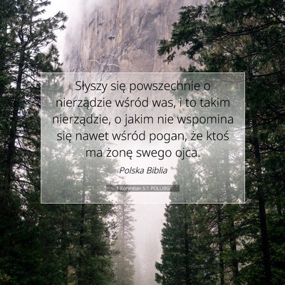 1 Koryntian 5:1 POLUBG Obraz Wersetu Biblijnego