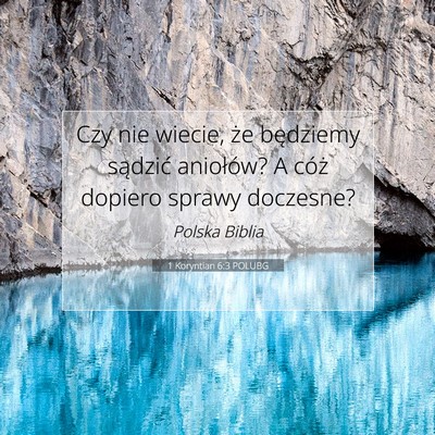 1 Koryntian 6:3 POLUBG Obraz Wersetu Biblijnego