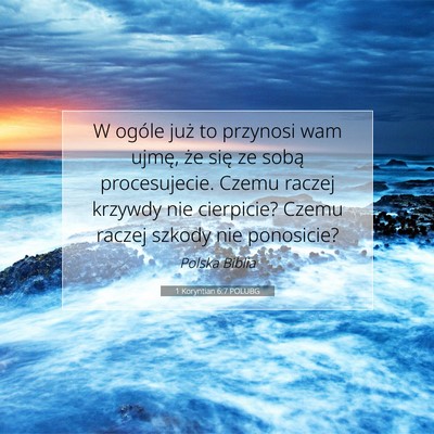 1 Koryntian 6:7 POLUBG Obraz Wersetu Biblijnego