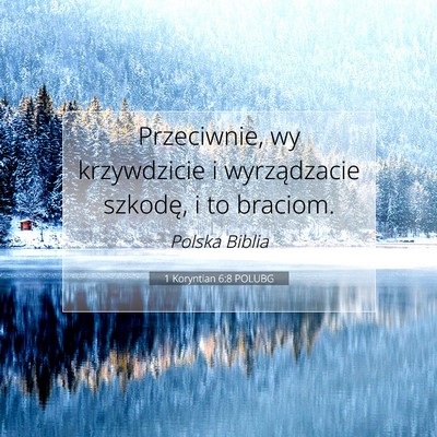 1 Koryntian 6:8 POLUBG Obraz Wersetu Biblijnego