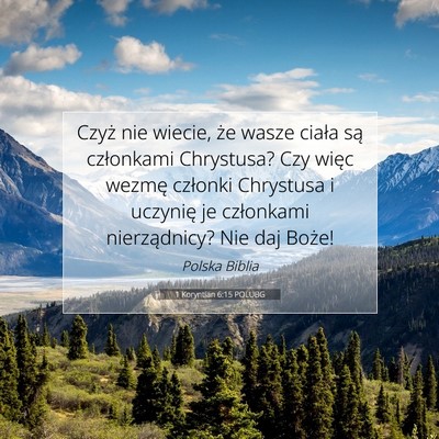 1 Koryntian 6:15 POLUBG Obraz Wersetu Biblijnego