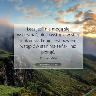 1 Koryntian 7:9 POLUBG Obraz Wersetu Biblijnego