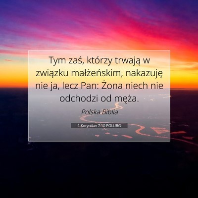 1 Koryntian 7:10 POLUBG Obraz Wersetu Biblijnego