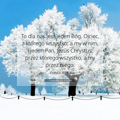 1 Koryntian 8:6 POLUBG Obraz Wersetu Biblijnego