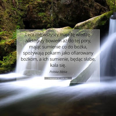 1 Koryntian 8:7 POLUBG Obraz Wersetu Biblijnego