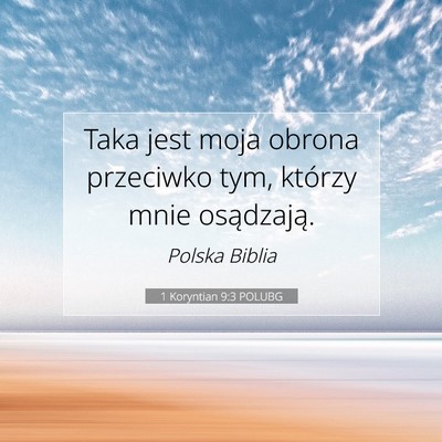 1 Koryntian 9:3 POLUBG Obraz Wersetu Biblijnego