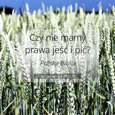 1 Koryntian 9:4 POLUBG Obraz Wersetu Biblijnego