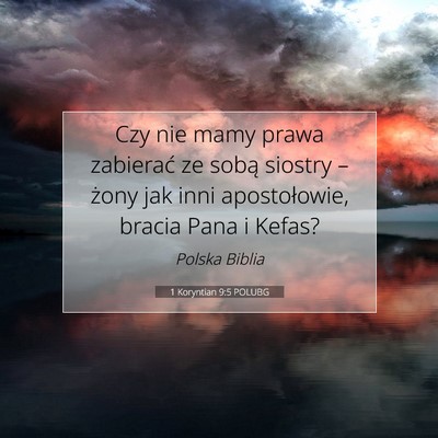 1 Koryntian 9:5 POLUBG Obraz Wersetu Biblijnego