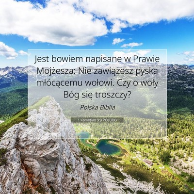 1 Koryntian 9:9 POLUBG Obraz Wersetu Biblijnego