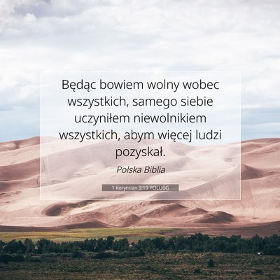 1 Koryntian 9:19 POLUBG Obraz Wersetu Biblijnego