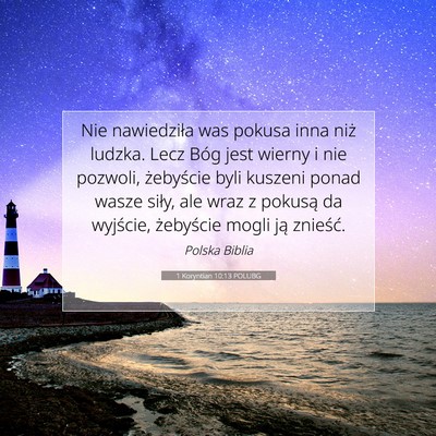 1 Koryntian 10:13 POLUBG Obraz Wersetu Biblijnego