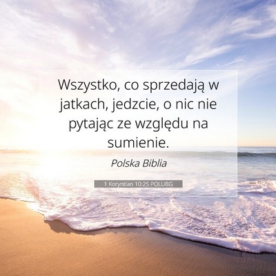 1 Koryntian 10:25 POLUBG Obraz Wersetu Biblijnego