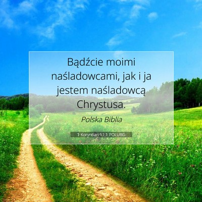 1 Koryntian 11:1 POLUBG Obraz Wersetu Biblijnego