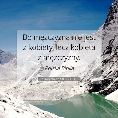 1 Koryntian 11:8 POLUBG Obraz Wersetu Biblijnego