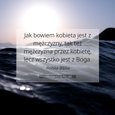 1 Koryntian 11:12 POLUBG Obraz Wersetu Biblijnego