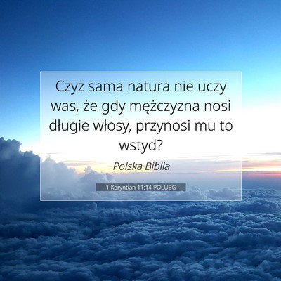 1 Koryntian 11:14 POLUBG Obraz Wersetu Biblijnego