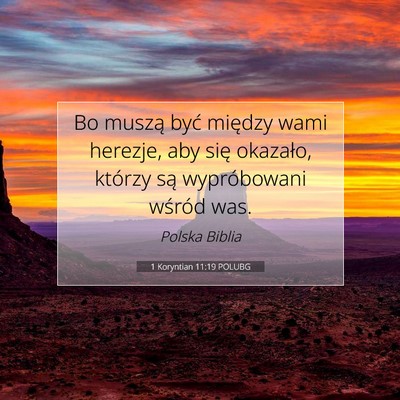 1 Koryntian 11:19 POLUBG Obraz Wersetu Biblijnego