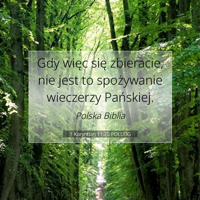 1 Koryntian 11:20 POLUBG Obraz Wersetu Biblijnego