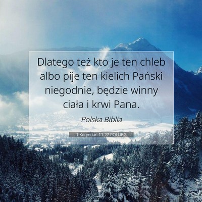 1 Koryntian 11:27 POLUBG Obraz Wersetu Biblijnego