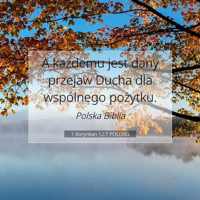 1 Koryntian 12:7 POLUBG Obraz Wersetu Biblijnego