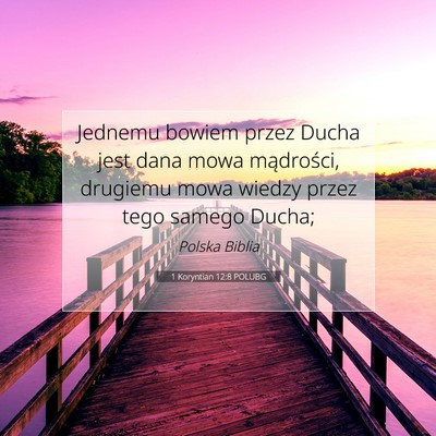 1 Koryntian 12:8 POLUBG Obraz Wersetu Biblijnego