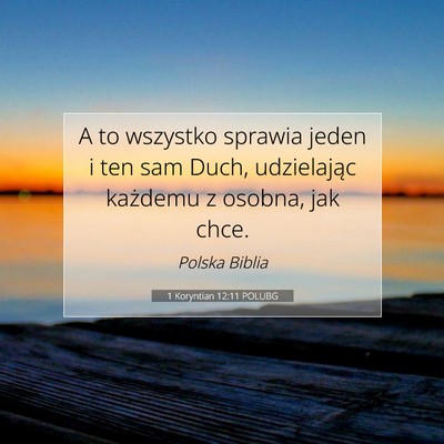 1 Koryntian 12:11 POLUBG Obraz Wersetu Biblijnego