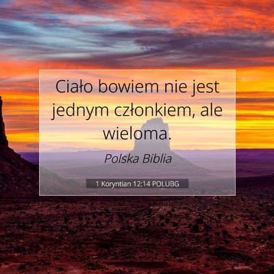 1 Koryntian 12:14 POLUBG Obraz Wersetu Biblijnego