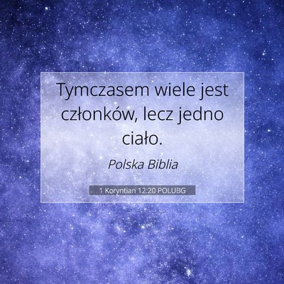 1 Koryntian 12:20 POLUBG Obraz Wersetu Biblijnego