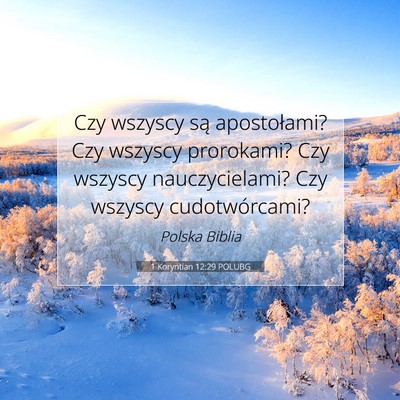1 Koryntian 12:29 POLUBG Obraz Wersetu Biblijnego