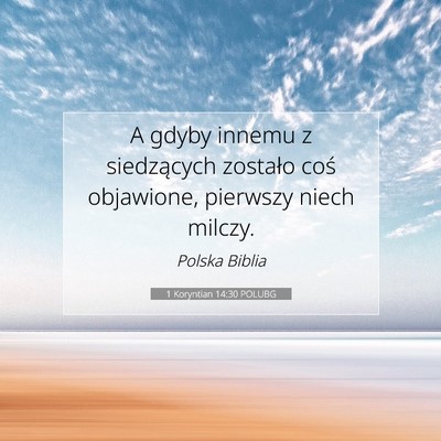 1 Koryntian 14:30 POLUBG Obraz Wersetu Biblijnego