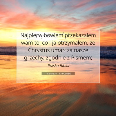 1 Koryntian 15:3 POLUBG Obraz Wersetu Biblijnego