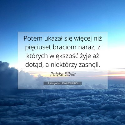 1 Koryntian 15:6 POLUBG Obraz Wersetu Biblijnego