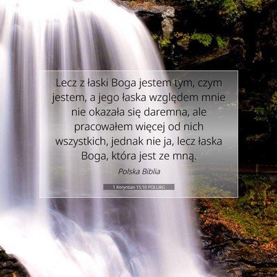 1 Koryntian 15:10 POLUBG Obraz Wersetu Biblijnego