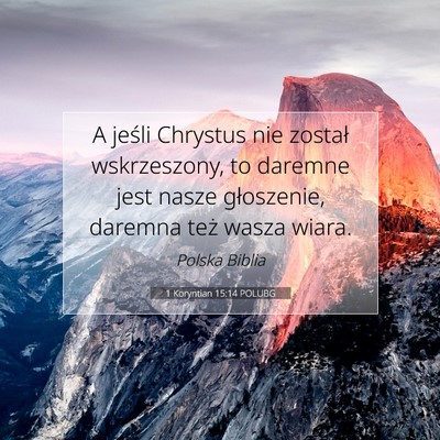 1 Koryntian 15:14 POLUBG Obraz Wersetu Biblijnego
