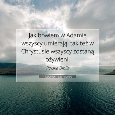1 Koryntian 15:22 POLUBG Obraz Wersetu Biblijnego