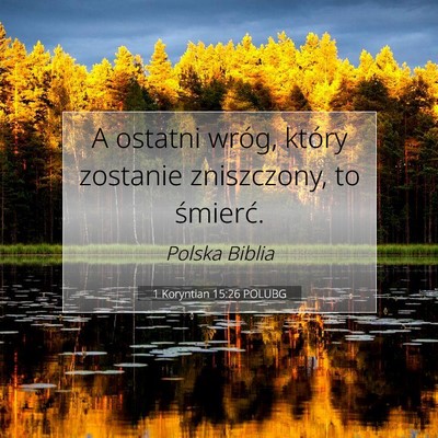 1 Koryntian 15:26 POLUBG Obraz Wersetu Biblijnego
