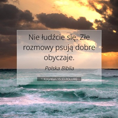 1 Koryntian 15:33 POLUBG Obraz Wersetu Biblijnego