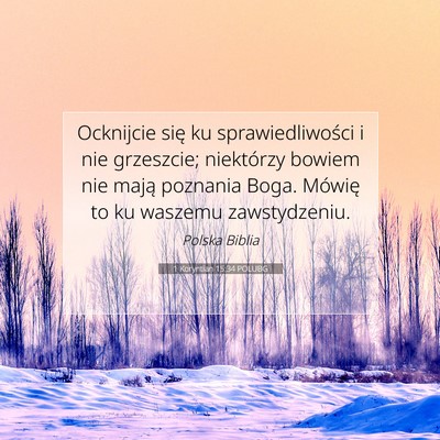 1 Koryntian 15:34 POLUBG Obraz Wersetu Biblijnego