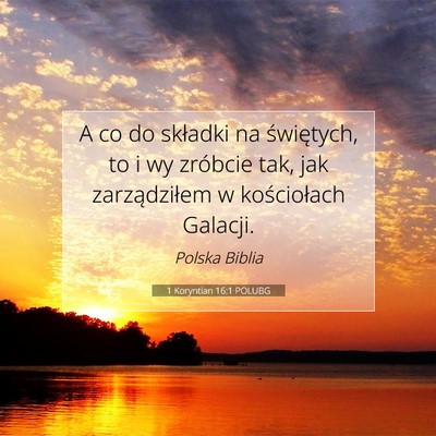 1 Koryntian 16:1 POLUBG Obraz Wersetu Biblijnego