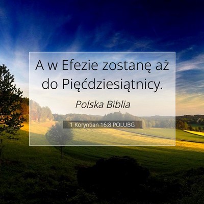 1 Koryntian 16:8 POLUBG Obraz Wersetu Biblijnego