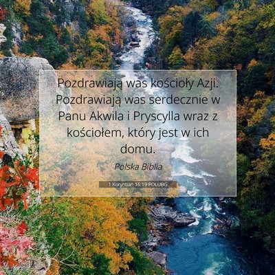 1 Koryntian 16:19 POLUBG Obraz Wersetu Biblijnego