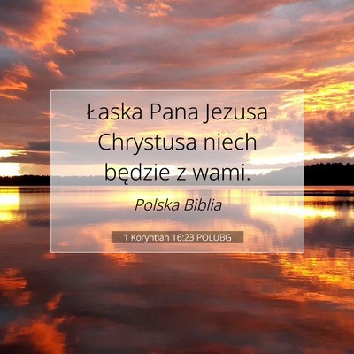 1 Koryntian 16:23 POLUBG Obraz Wersetu Biblijnego